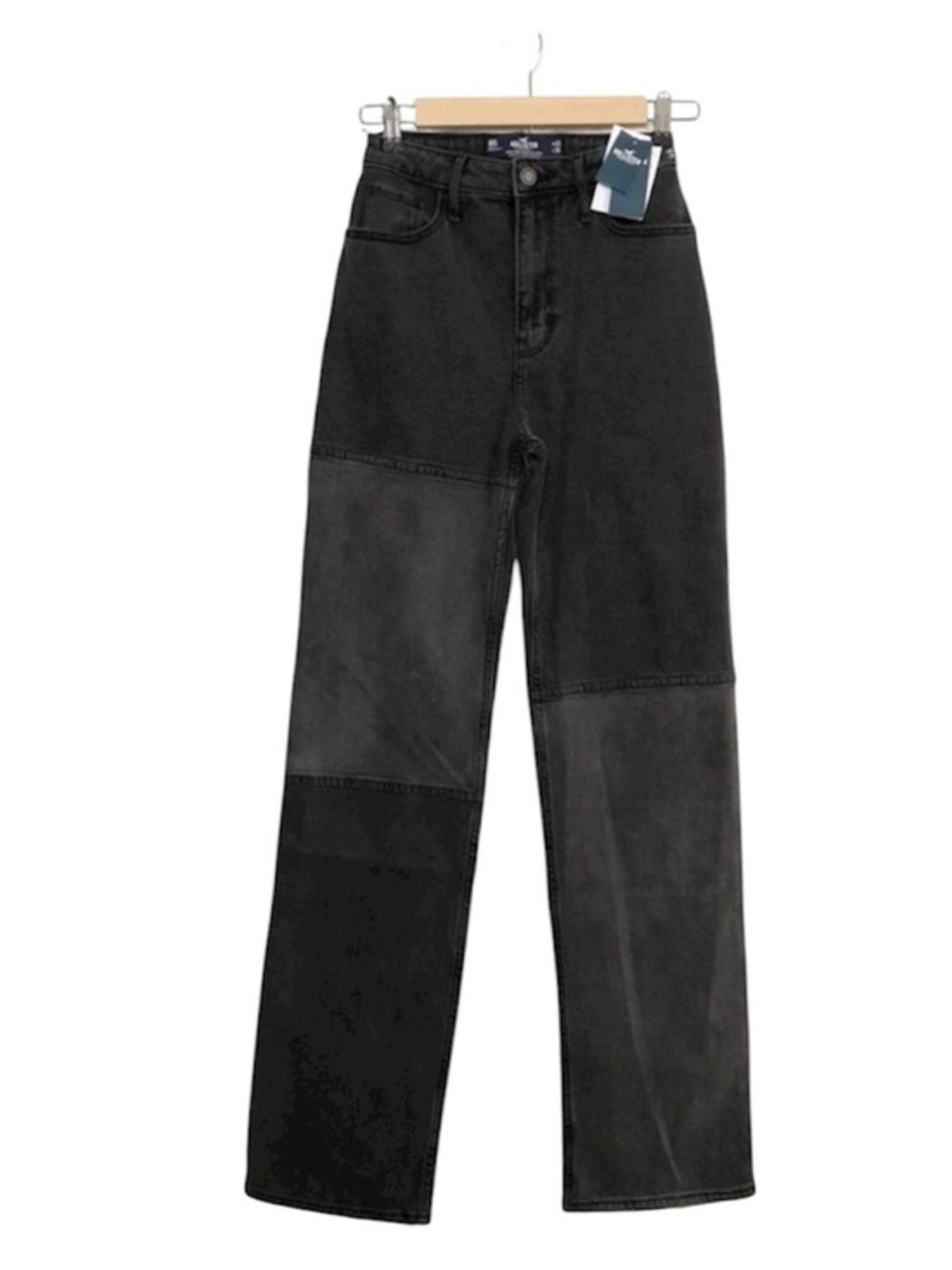 Hollister Ultra High-Rise Dad Jeans Vintage Stretch Washed Black W23 L33/00 Long